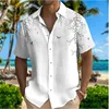 2023 Men's Shirt Pattern Printed Leaf Lapel Shirt Street Short Sleeve Men's Fashion Designer Casual Soft Hawaiian Shirt 5XL 1