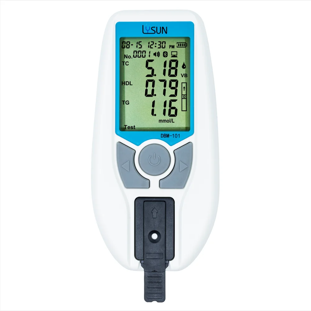 

6 in 1 Renal Function Lipid Triglycerides Dry Biochemical Analyzer Meter with strips