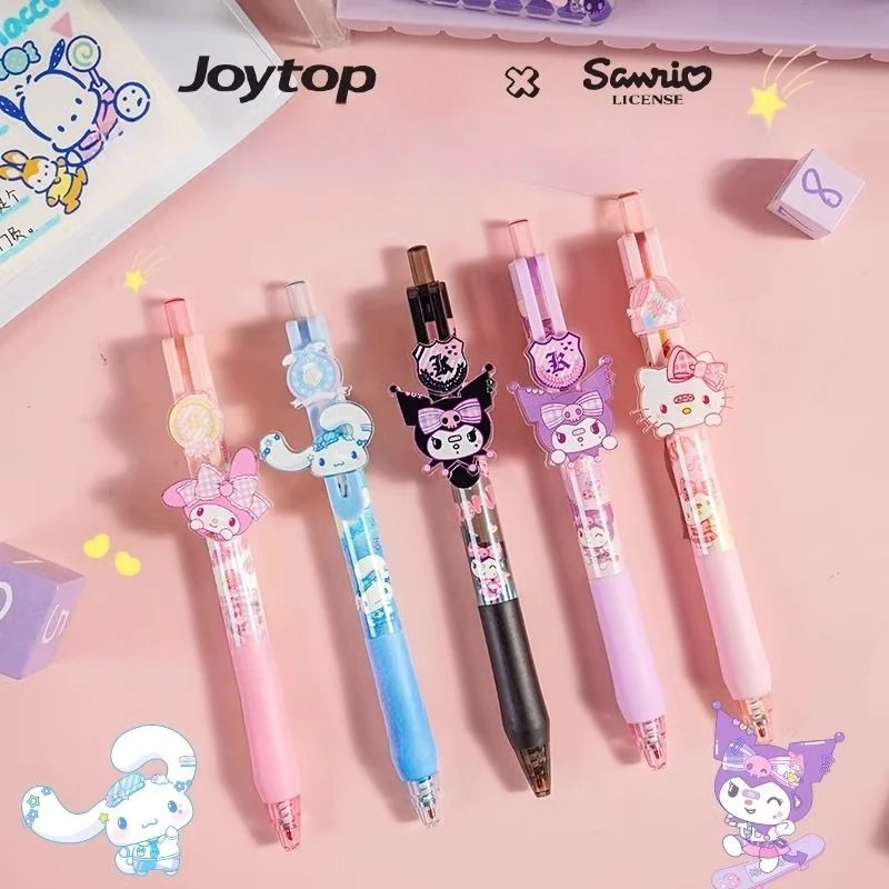 

Sanrio ручка анимация Hello Kitty Kuromi Cinnamoroll моя мелодия щелчок коробка Милая мультяшная искусственная ручка черная ручка