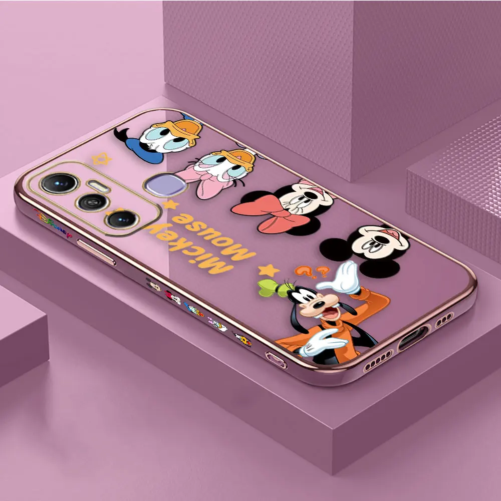 Smooth E-TPU Phone Case Infinix TECNO POP SPARK 6 7 8 10 20 GO 20C CAMON 17 18 19 20 2 3 4 Case Minnie Mickey Donald Duck Goofy