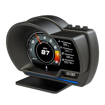 Display Head up per auto, misuratore intelligente OBDII + GPS Tachimetro ad alta definizione Strumento diagnostico per auto Eliminazione del codice di guasto OBD