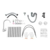 Kitchen Commercial Sink with 2 Bowls 2 Compartment Utility Sink with 2 Drainer & 2 Shelves 304 Stainless Steel 4
