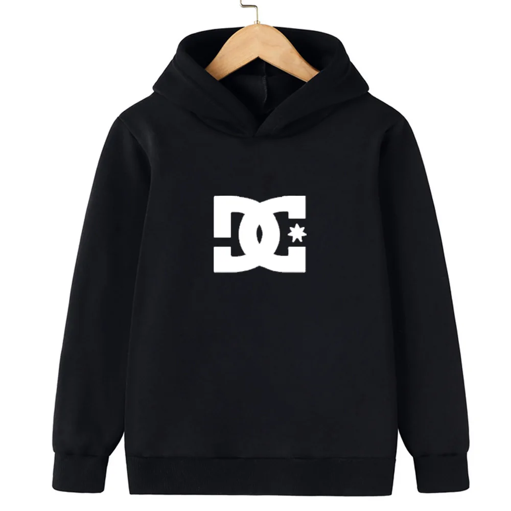 Children Hoodie DC Letter children's hoodie men's and women's fashion simple long-sleeved sweatshirt Spring and autumn street trend hoodie