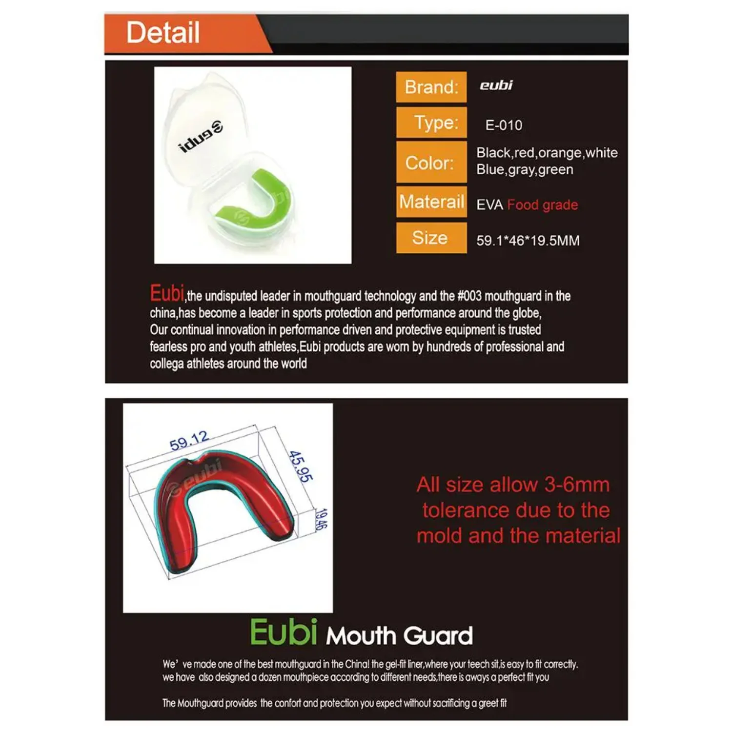 Sports Mouthguard Teeth Protector Trainer Tooth Brace Adult Teeth Protective Taekwondo Boxing Fight Karate