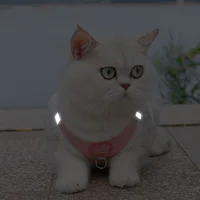 Rabbit Fur Cat Dog Harness and Leash Set Winter Pet Outdoor Walking Supplies Reflective Adjustable Kitten Puppy gatos Harnesses 5