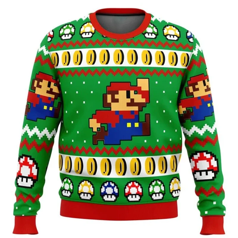 

Christmas Cartoon Movie Pattern 3d Digital Printing Round Neck Sweater Men And Women With The Same Casual Aesthetic Sweatshirt