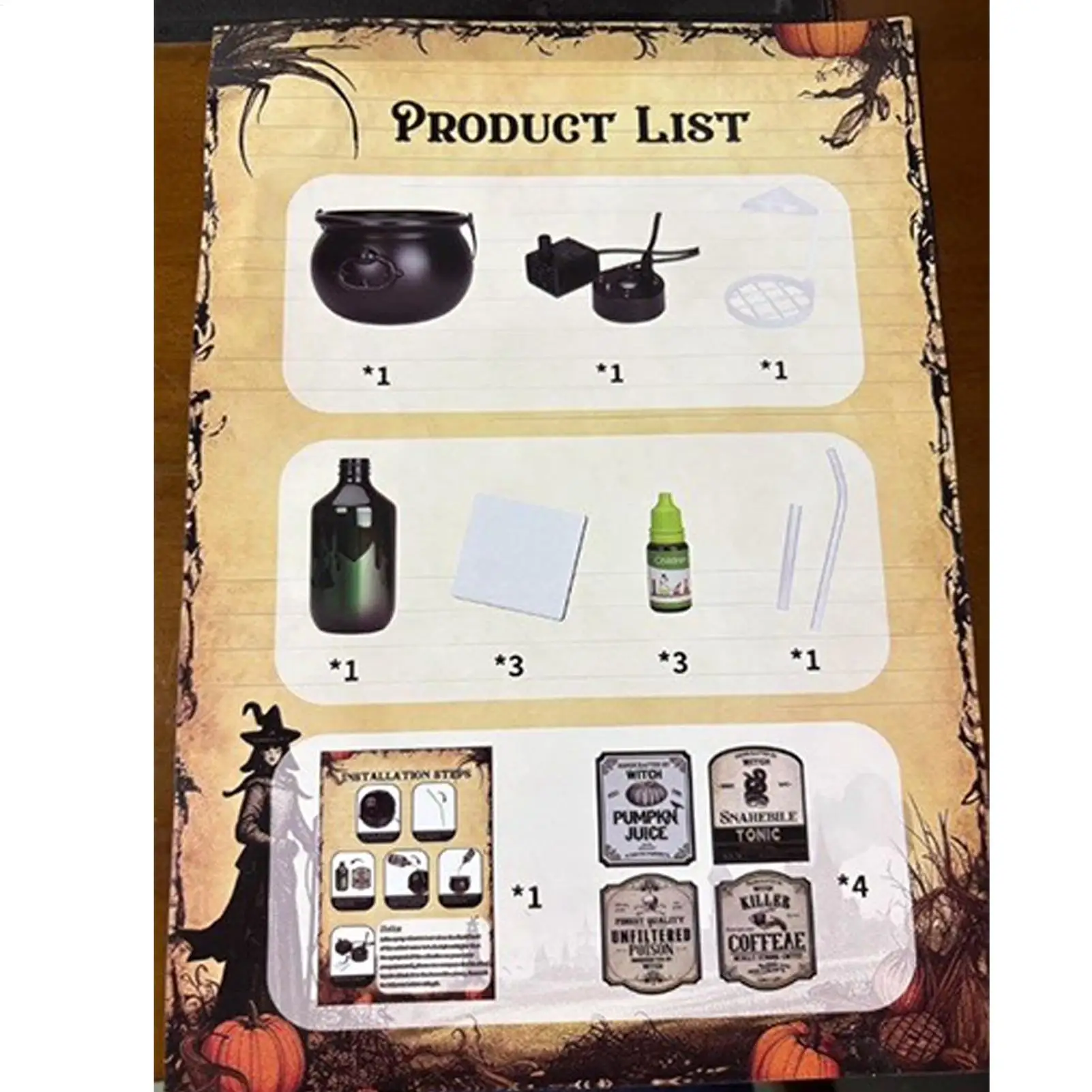 Halloween Festival Decoration Black Cauldron Bowl Halloween Party Decorations Outdoor Lighted Holiday Displays Witch Bowl