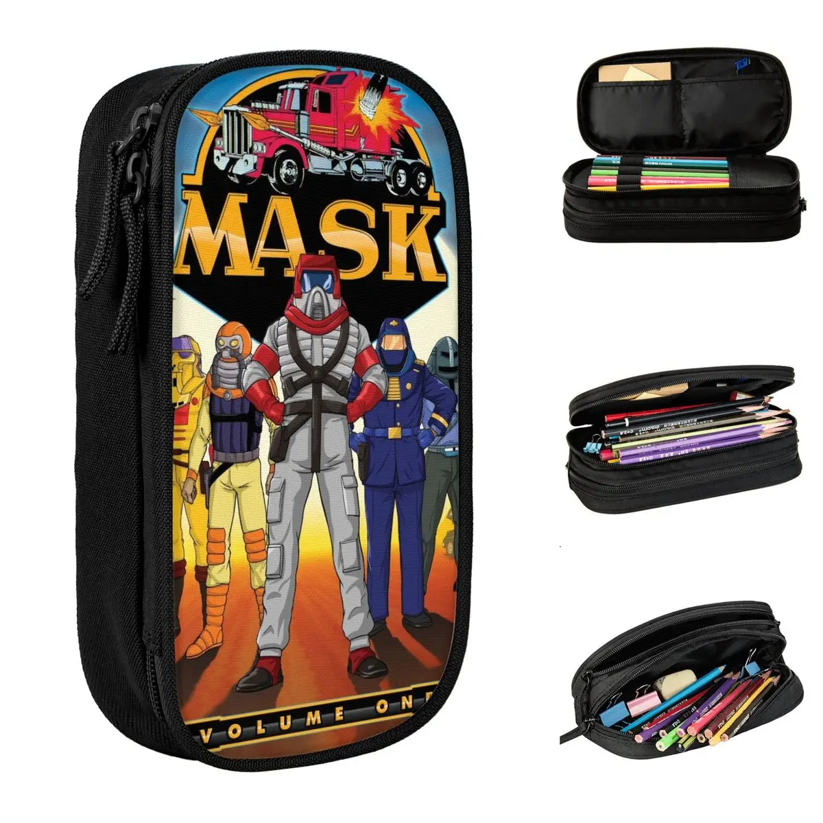 Maschera Mobile Blindato Strike Kommand Astucci M.A.S.K. Portapenne Portapenne Per Borse Portamatite Per Studenti Materiale Scolastico