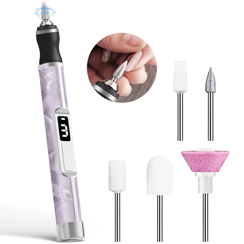 Juego de Taladro de Uñas Profesional, Equipo Portátil para Uñas, Suministros para Uñas, Pulidora Eléctrica de Uñas para Manicura y Pedicura, Uso en Casa y Salón