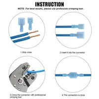 100pair/200pcs 16-14 Gauge Spade Disconnect Wire Connectors Fully Insulated Male Female Nylon Quick Crimp Terminals Wiring Spade - Image 3