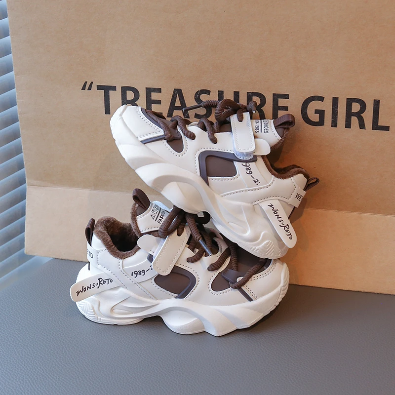 Winter Thermal Platform Sneakers for Kids Soft Sole