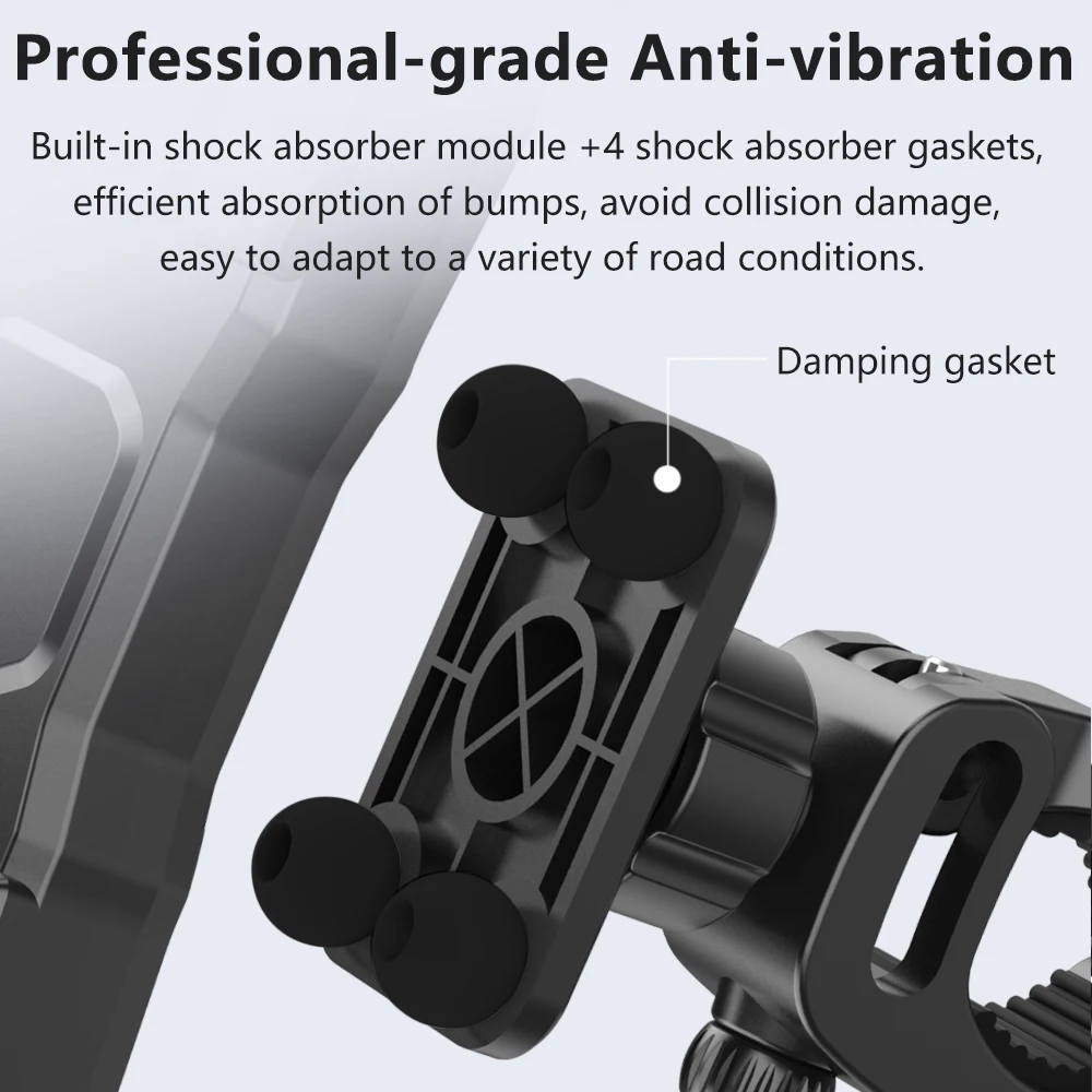 Nylon Black Motorcycle Phone Holder Anti Shake Bike Navigation