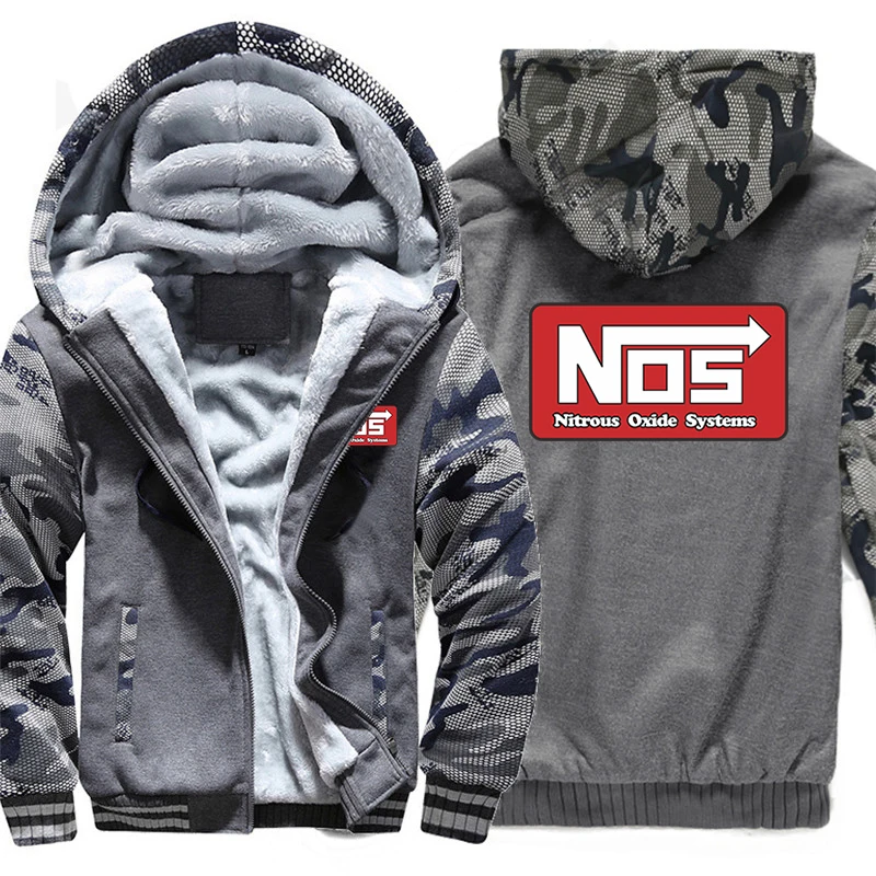NOS Nitrous Oxide Systems Hoodies Men Coat Winter Warm Fleece NOS Nitrous Oxide Sweatshirts Jacket 5