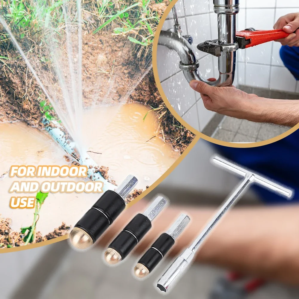 Plumbing Tool Hot-melt Water Stop Pin Kitchen Bathroom Repair Plumbing Tool Hot Melt Stopper Accessories Water Pipe Repair with Rubber Cover