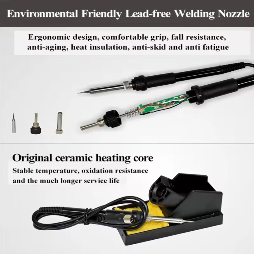 Visible Adjustable Temperture Air Volume BGA Rework Station Hot Air Soldering Station SMD Rework Station With ESD 6