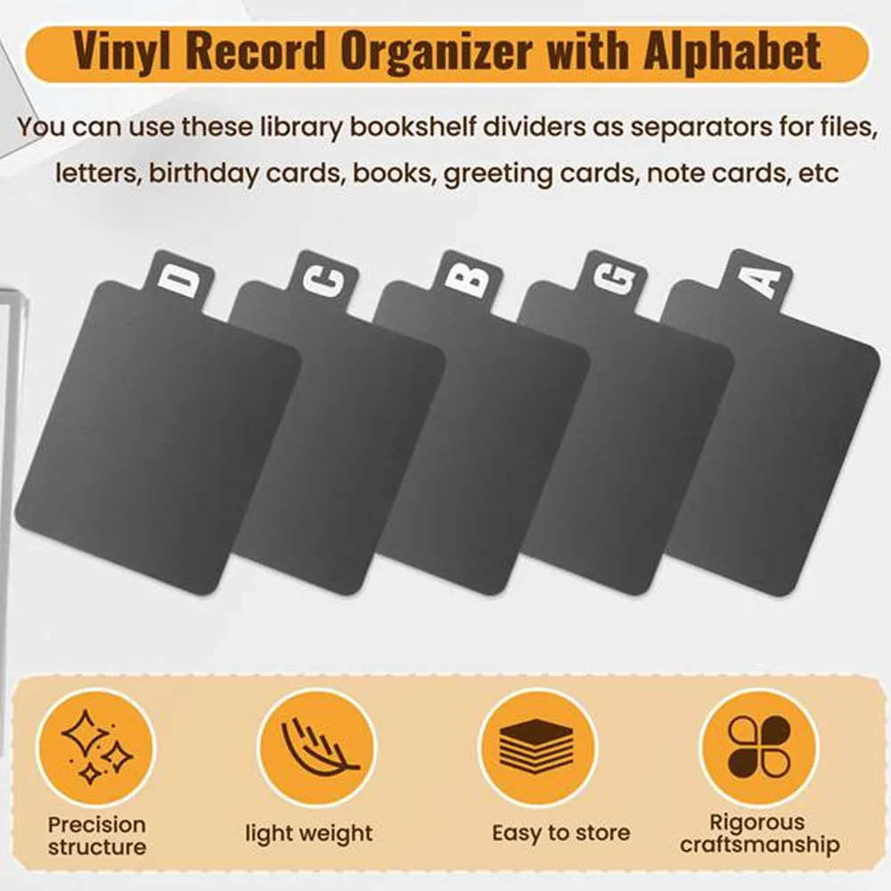 26 Pcs Book Dividers DVD Alphabetical Dividers A-Z Alphabetical Dividers Book Dividers Organizer with Alphabet - 3