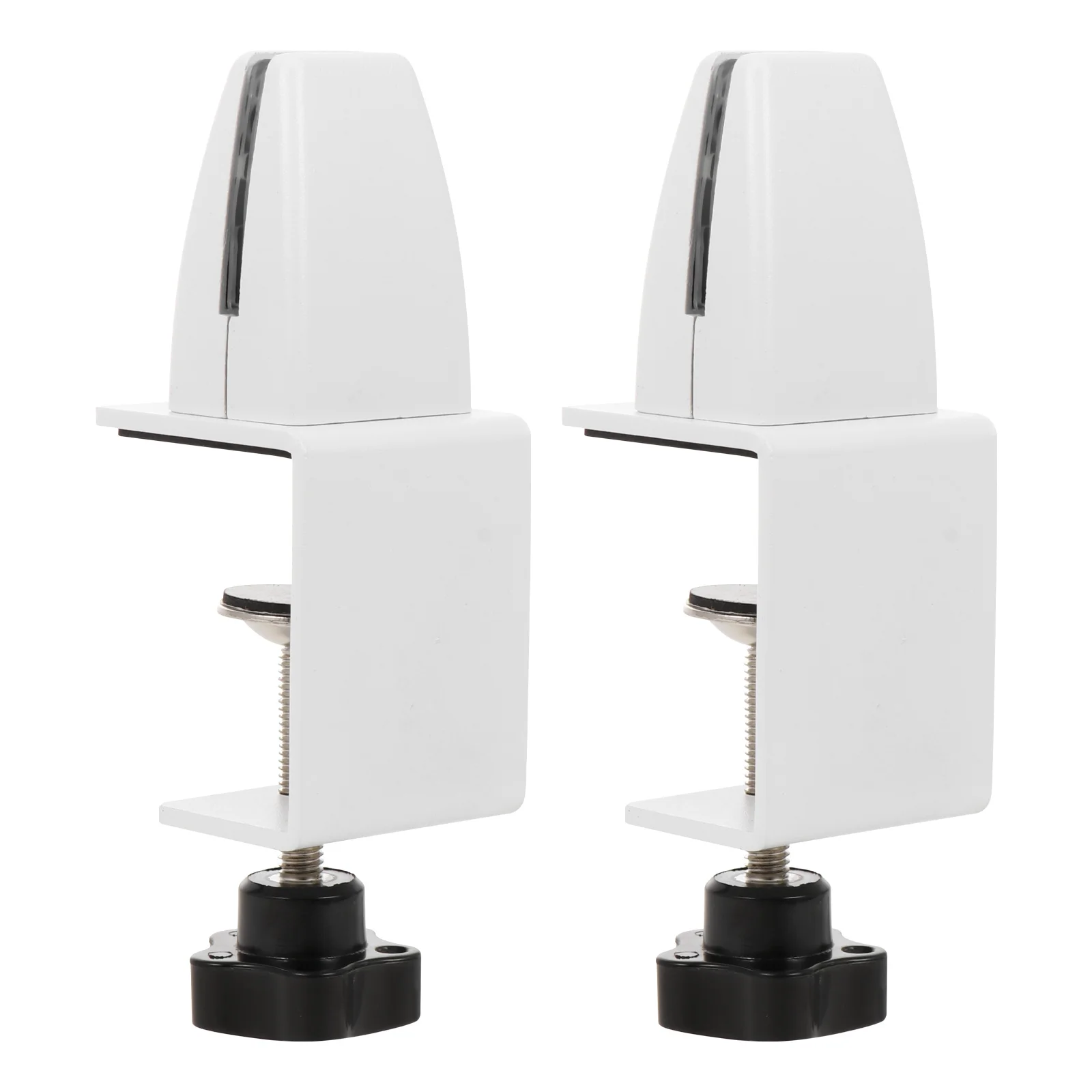 2 Pcs Bezel Retaining Clip Desk Partition Bracket Shelf Privacy Screen Holder Stand Support Baffle Clamp Office
