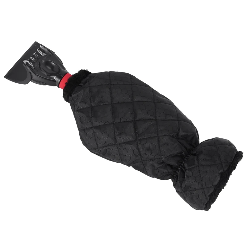 

Car Windshield Snow Scraper Mitten With Durable Handle, Waterproof Snow Remover Glove With Warm Thick Soft Fleece