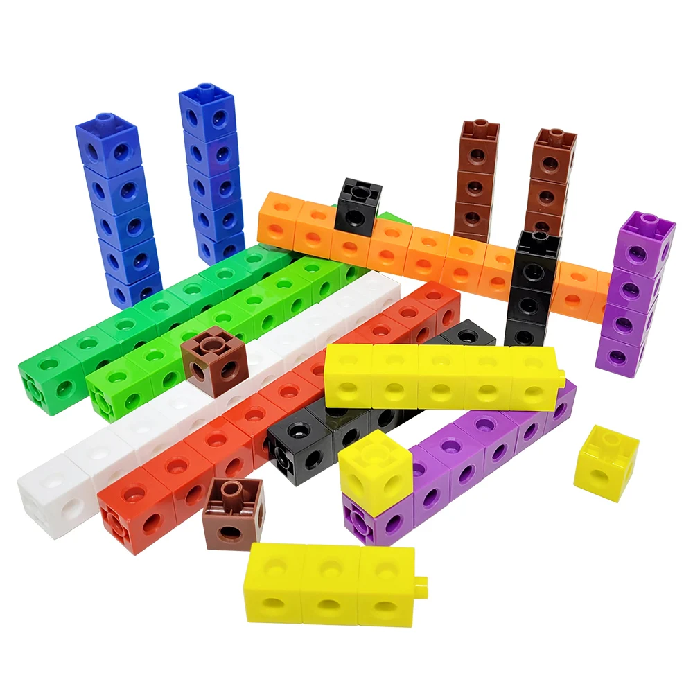 Brinquedo Educativo Blocos de Montar Linked Cubes 100 Peças - AliExpress