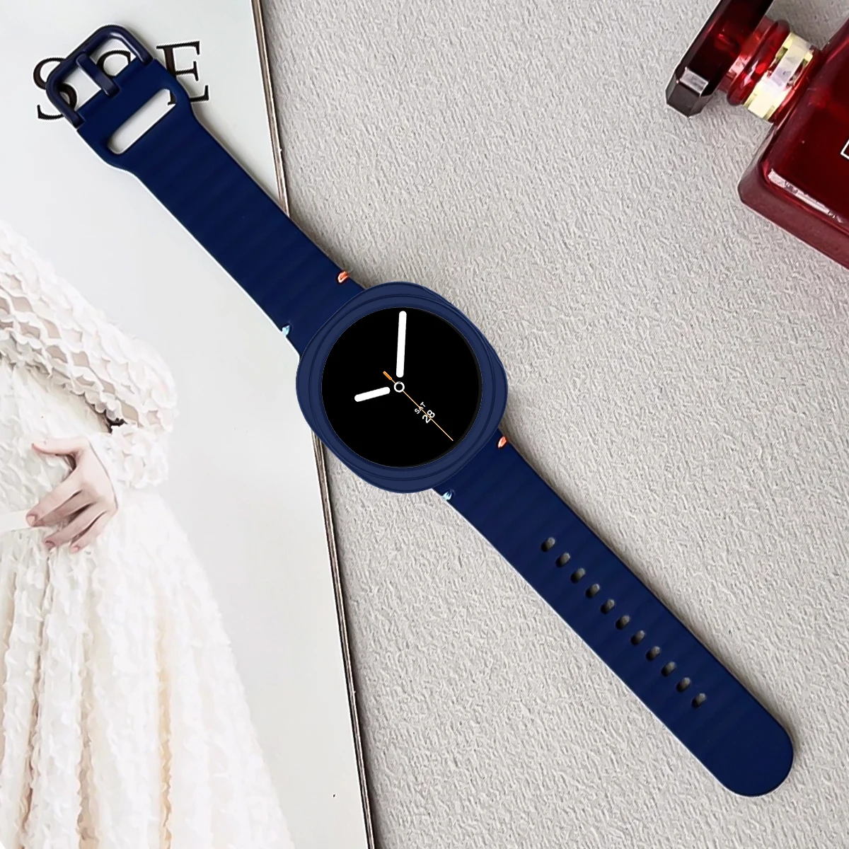 Sleek Silicone Band with Hollow Protective Case