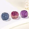 10 Pcs/lot Natural Fluorite Carved Pumpkin Shape Bead Random Color Crystal Spacer Bead For Jewelry Making Christmas Accessory 2