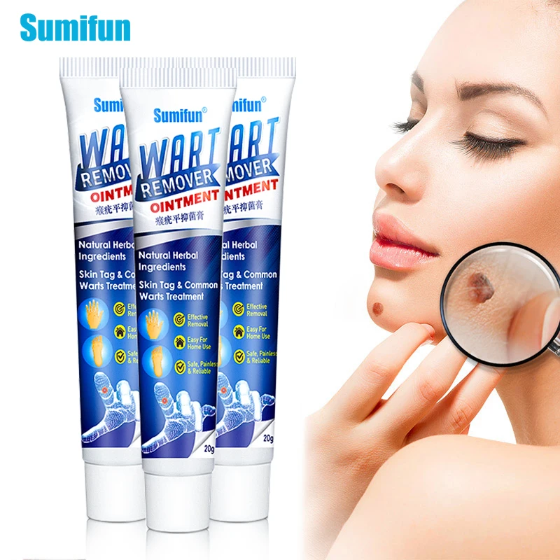 

1/3Pcs Sumifun Wart Removal Cream Facial Acne Skin Tag Mole Antibacterial Ointment Foot Corn Plantar Spur Pain Relief Plaster