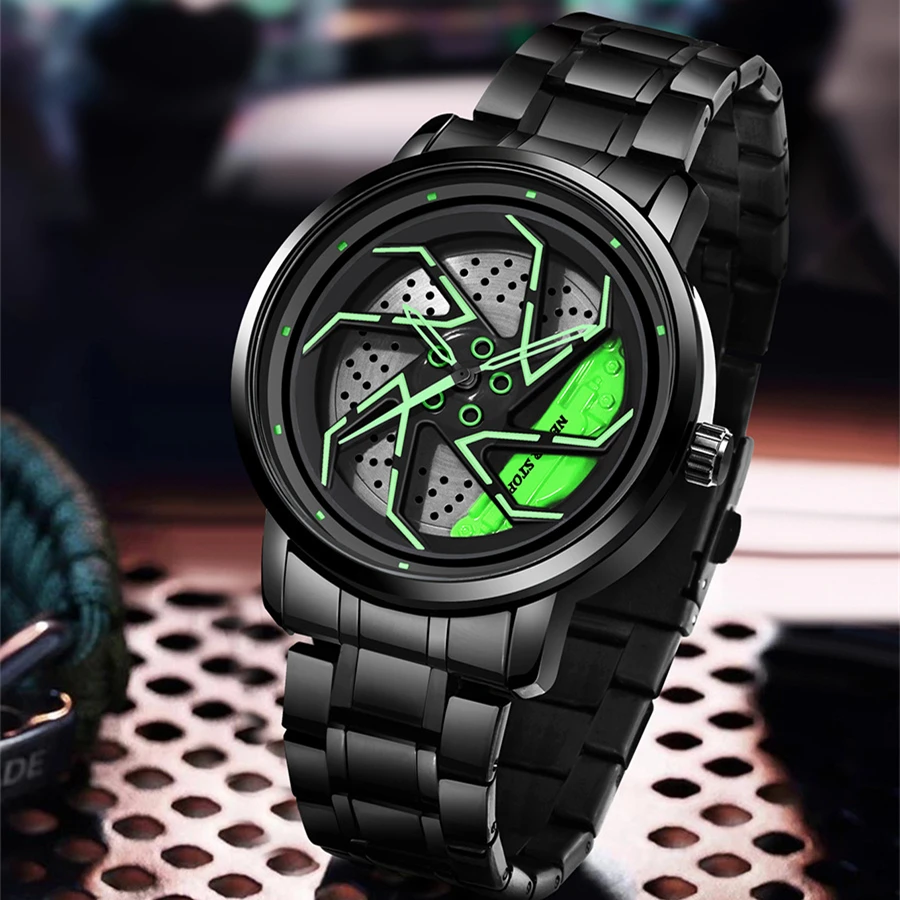 2025 New Sport Car Wheel Rim Hub Men Watches Custom Design Top