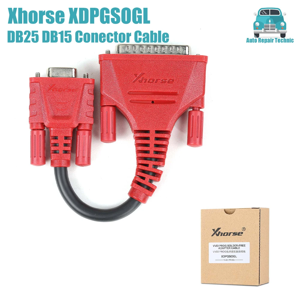 

Xhorse XDPGSOGL DB25 DB15 Conector Cable Work with VVDI Prog and Solder-free Adapters Connect with Key Tool Plus