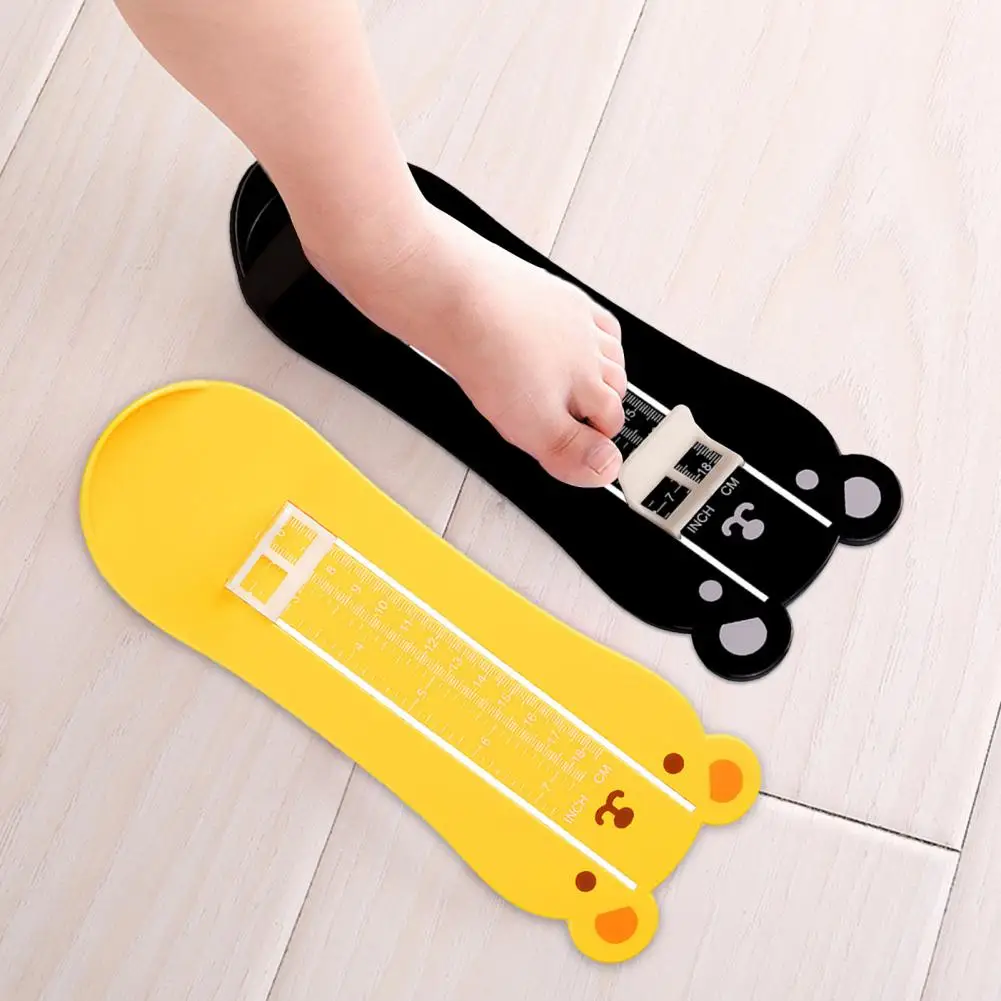 24*8.5cm Cartoon Bear Foot Measuring Device Length Measure Gauge Shoe Sizer Ruler Home Feet Measurer Accurate Measurement Chart