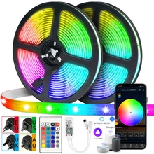 

5M-20M LED Strip Lights RGB 5050 Bluetooth Control 30LEDs/M Flexible Lamp Alexa Smart Luces Diode Tape For Party Fita Room Tira
