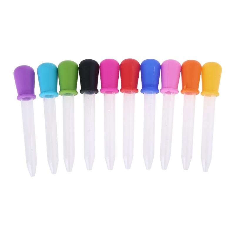 

10 Pcs/set Pipettes Liquid Droppers for Candy Sweet Kids Infant Pipettes Kitchen Gummy Mold Crafts 5 10 Colors