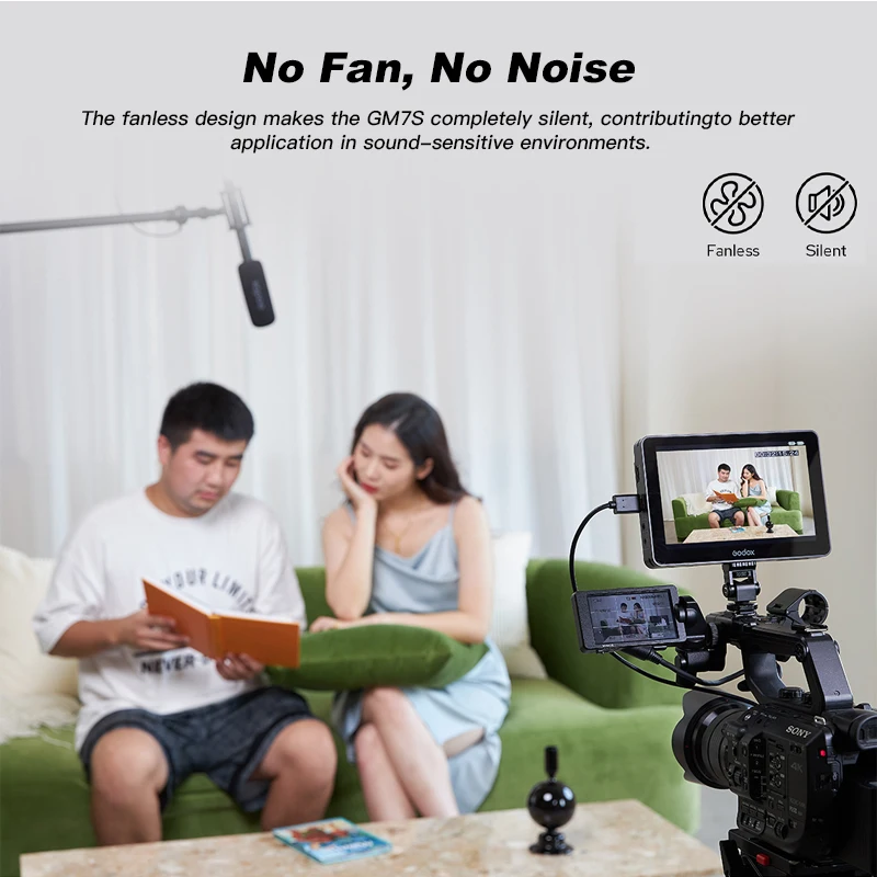 Godox GM7S 4K HDMI 7 inch Ultra Bright Camera DSLR Monitor 3D LUT Touch Screen IPS FHD 1920x1080 Video Live Display Monitor