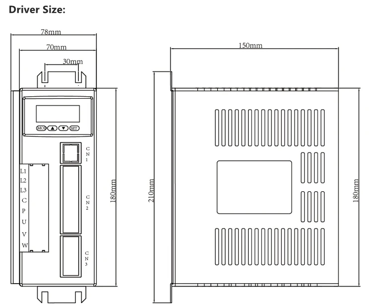 80ST-M02430 750W 2.4Nm AC servo motor driver kit diameter 80mm 3000rpm match dri