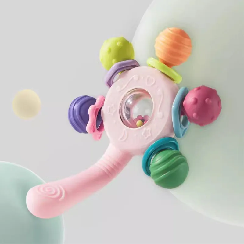 Baby Teething Toys Silicone Teethers BPA Free Silicone Baby Sensory Teether Toys for Babies 0-6 Month Montessori Educational Toy - 4