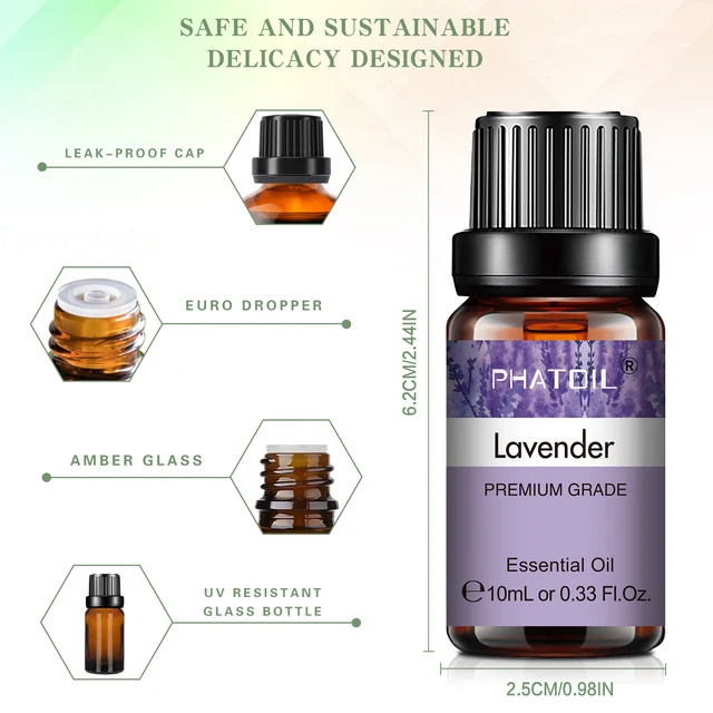 10ml Lavender Essential Oils Pure Natural for Diffuser humidifier Aromatherapy Jasmine Vanilla Aroma Oil for Skin Care, DIY Soap 4