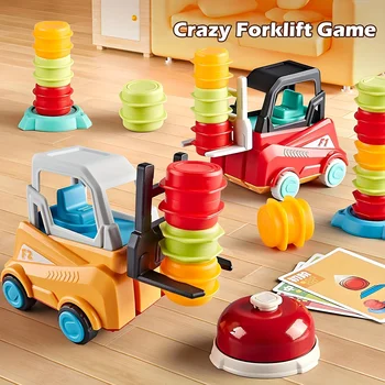 Gioco di Trasporto con Carrello Elevatore - Giocattolo Educativo con Camion da Miniera, Abilità di Impilamento e Abbinamento per Bambini