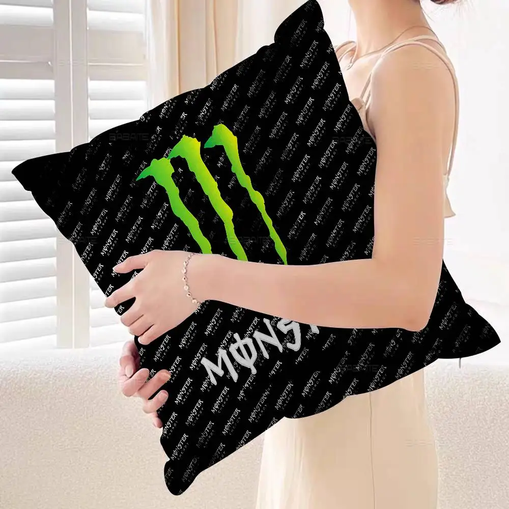 M_MonsterES-Fashion-E-Energys 개인화된 그림 텍스트 홈 장 베개 가정용 선물 45x45cm