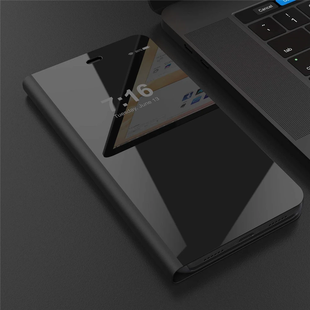 Smart Mirror Flip Case Phone Case Flip Mirror Cases Cover For apple iphone 15 14 16 pro max 12 13 14 pro 14max stand book Protection