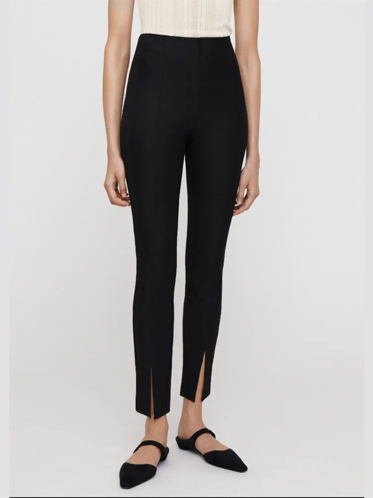 Summer New Women Black Stretch Slim 