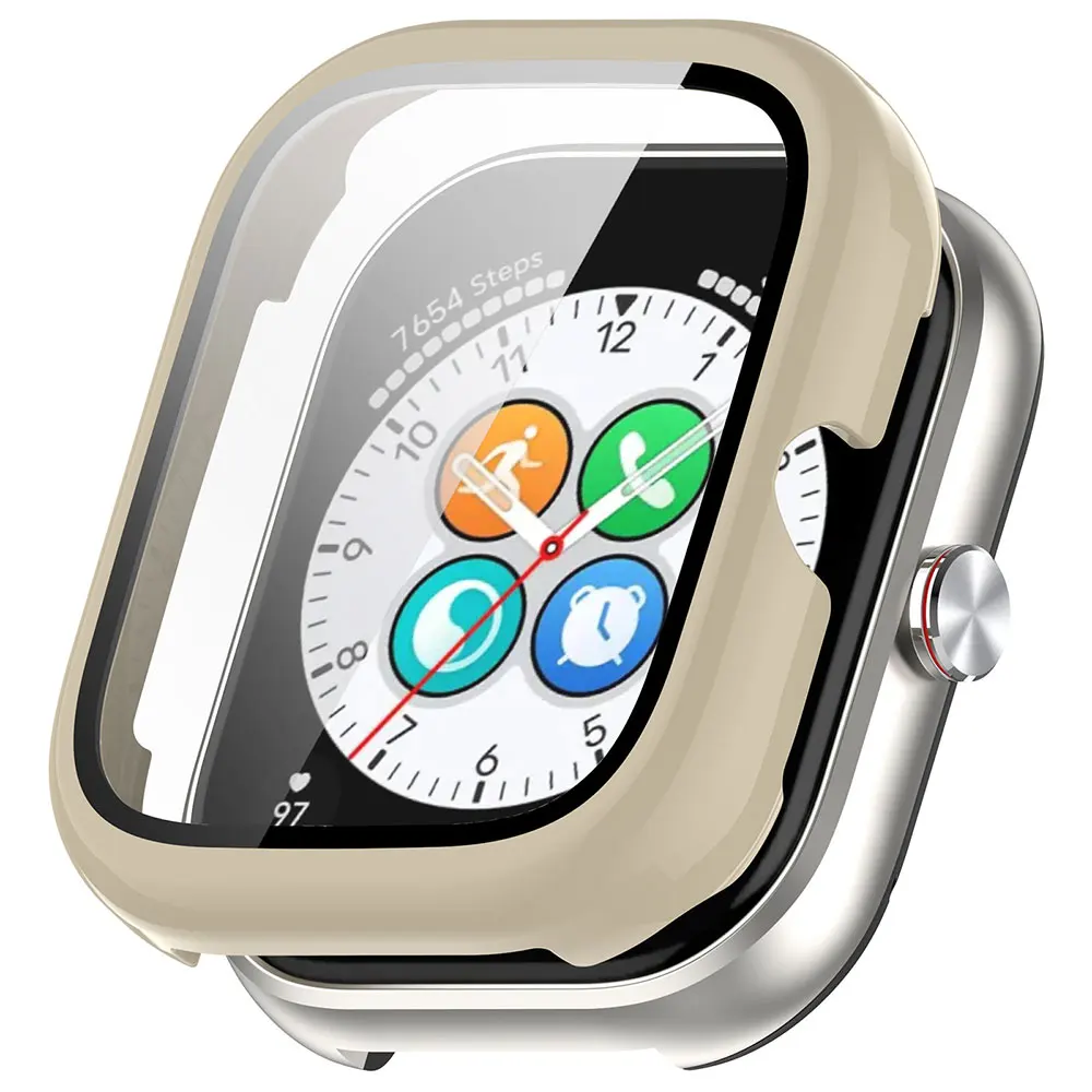 Durable Tempered Glass Watch Case with Screen Protector and Dustproof Frame