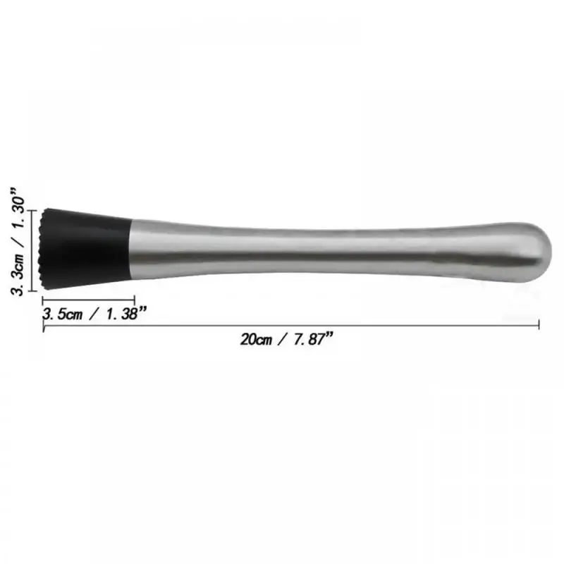 Cocktail Stirrers Bar Muddler 20cm Stainless Steel Cocktail Muddler and Mixing Spoon Professional Bar Cocktail Muddler Set for Mojitos Bar Accessories
