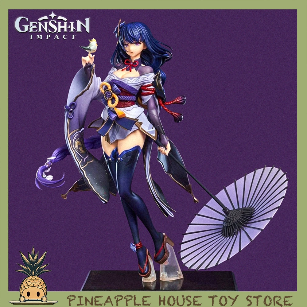 

Ударные фигурки Genshin 28 см, Аниме фигурки Raiden Shogun, Beelzebul, модель GK, украшение комнаты, рождественские подарки