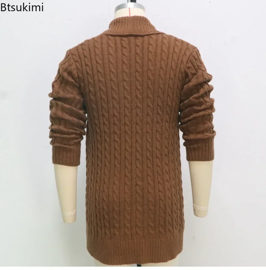 Men's Knitting Cardigan Jacket Coats Spring Autumn Slim Fit Cardigan Coat Male British Style Button Long Sleeve Men Clothing knitted sweater coat knitted cardigan