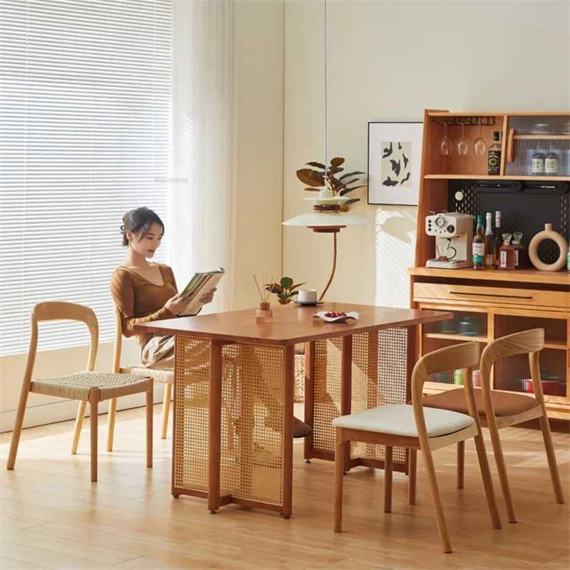 Nordic Restaurant Rope Dining Table Chairs Home Living Room Dining Chair Designer Home Furniture Creative Backrest Desk Chairs