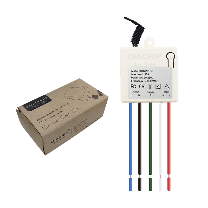 Interruttore Luce Wireless 433 MHz – Pannello A Parete 86 E Ricevitore Relè 10A, Controllo Senza Fili Fino A 1500W - 9