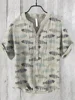 shirts independent station casual fish  pattern Hawaiian style printed shirts men's tops 2