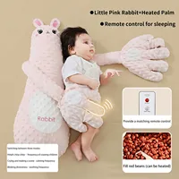 Animal Cartoon Baby Sleep Soothing Palm Pillow Plush Soothing Hand Pacify Doll Toy Comforting Infants Sleep Doll with Remote 1