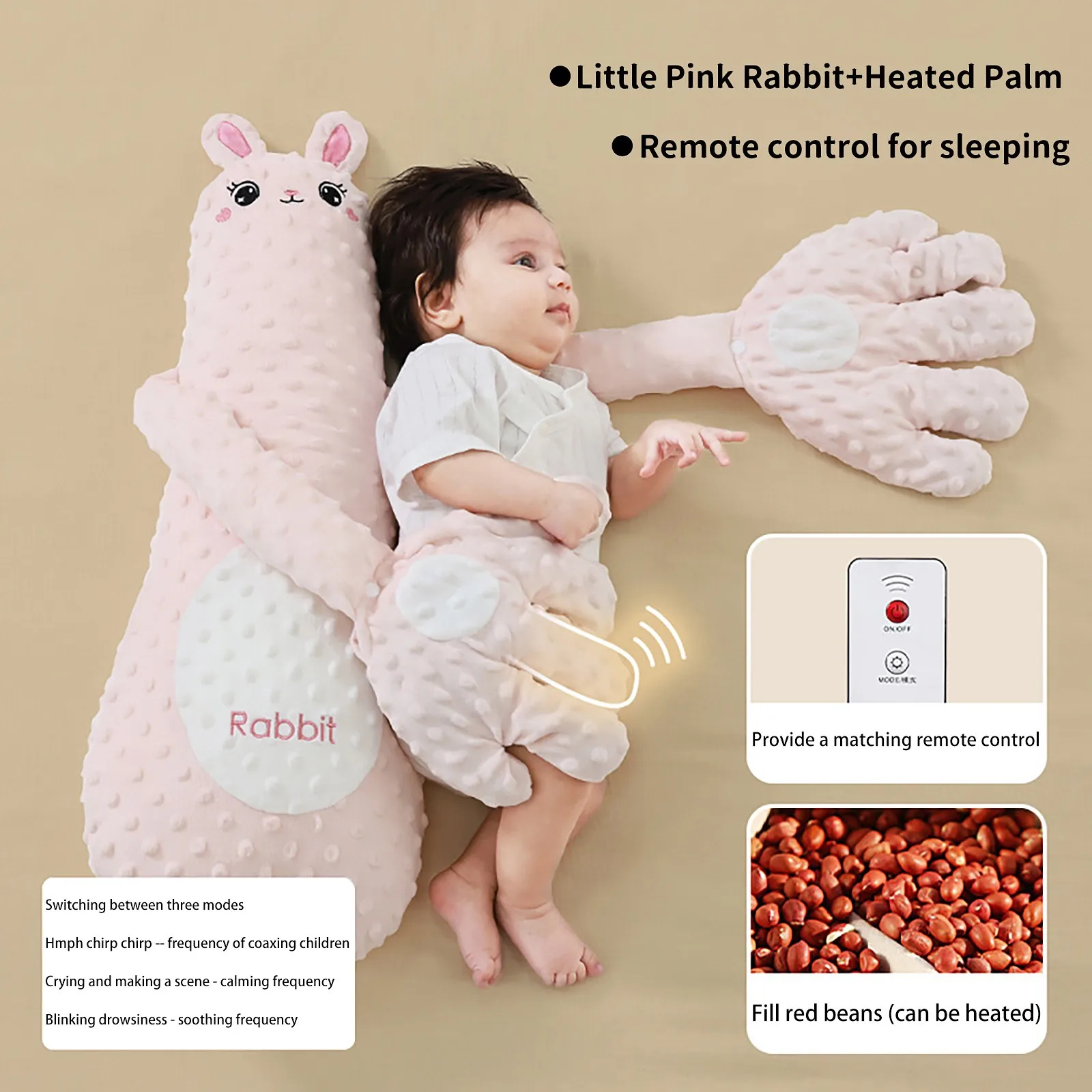 Cartoon Baby Soothing Plush Pillow 1