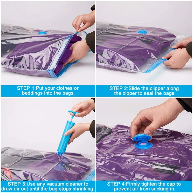 Space-Saving Vacuum Storage Bags for Clothing and Bedding Organization