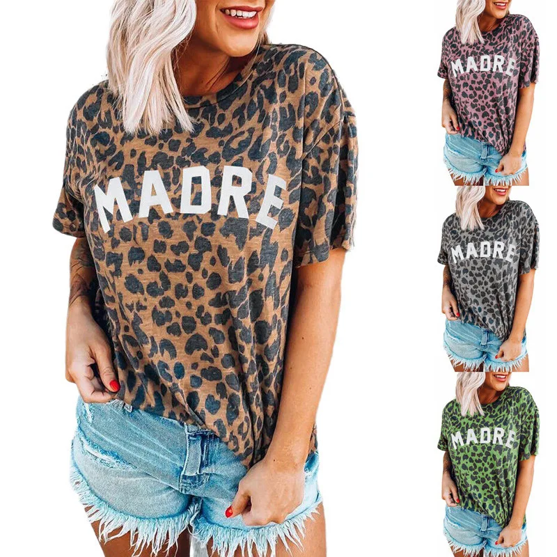 

Bow Leopard Print Women Top Fashion Short Lantern Sleeve O-neck Loose Hollow Out Female Tops 2024 Sping Summer Lady Shirt